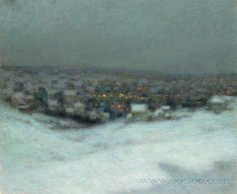 Sidaner [1903] Snow under the Moon